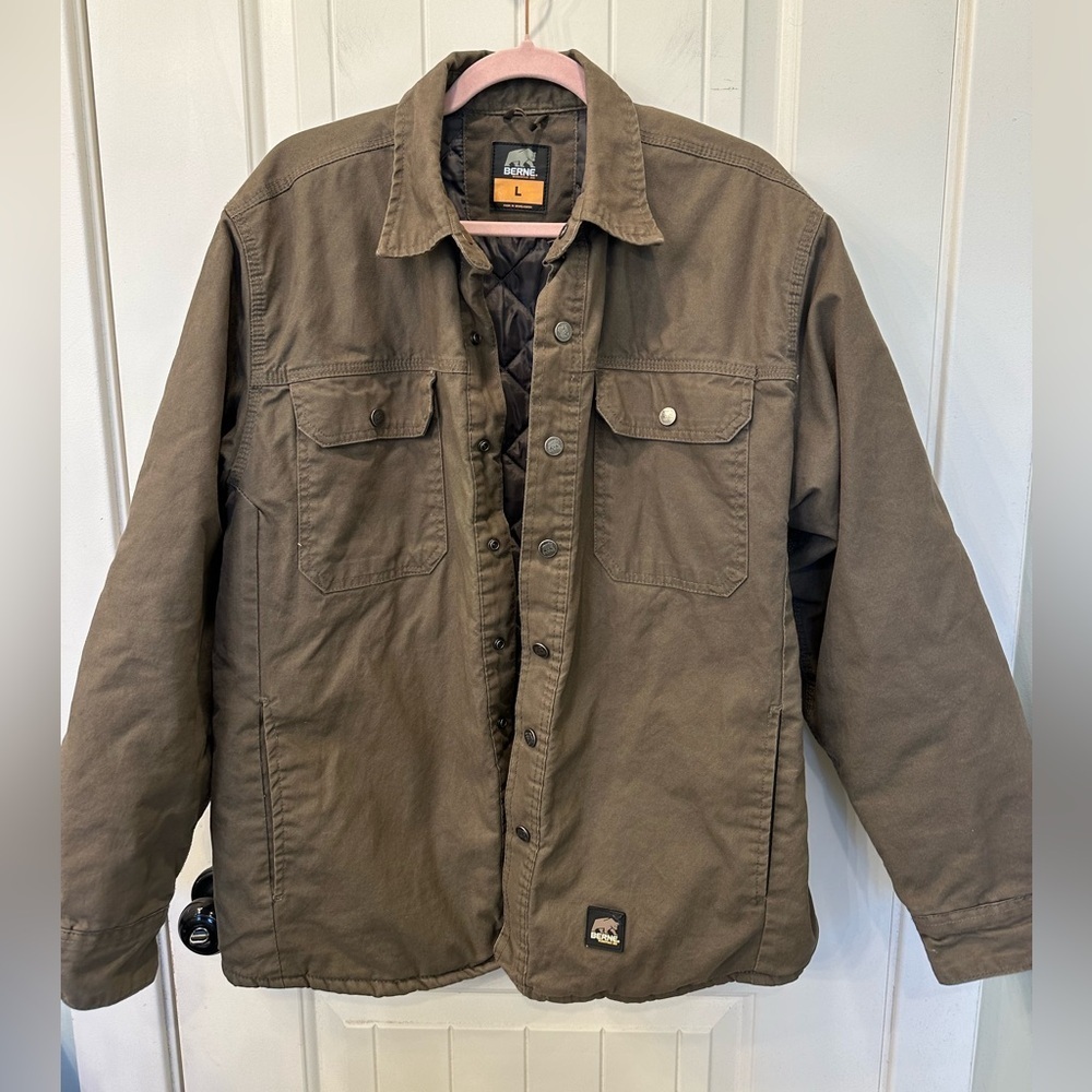Berne Men's Caster Workwear Barn Jacket Quilted Lining L